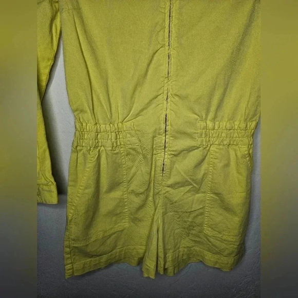 BONPOINT Yellow Shortall long sleeve Romper in Yellow Size XS NWT - Picture 7 of 7